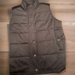 Mia & Tess Womens Green Quilted Zipper & Button Closure 2 Side Pockets sz S 158